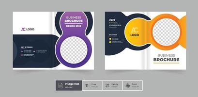 business brochure design cover template colorful creative modern bi fold brochure corporate presentation abstract theme use for multipurpose vector