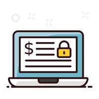 Trendy vector style of cybersecurity