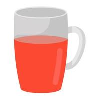 jugo de sandia en un vaso vector