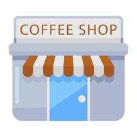 Coffee shop icon in modern vector
