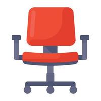 Swivel chair icon vector