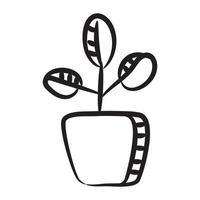 Trendy icon design of plant vase potted plant vector