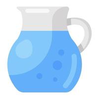 un icono de moda del recipiente de agua de la jarra de agua vector