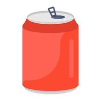 Cola tin icon style soft drink vector