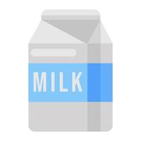 Packed milk icon hand drawn vector