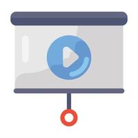 live streaming icon of video presentation vector