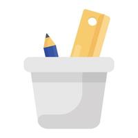 stationery holder in modern vector