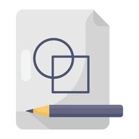 An icon of sketching paper vector