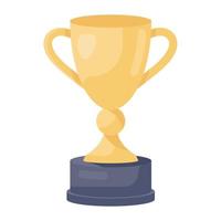 Trophy icon in modern vector