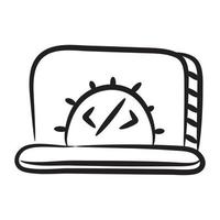 Programming icon in editable doodle style web coding in editable style vector