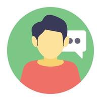 Talking Person Concepts vector