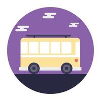 Trendy Bus Concepts vector