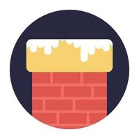 Snowy Chimney Concepts vector