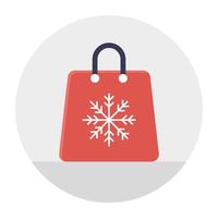 bolsa de compras de invierno vector