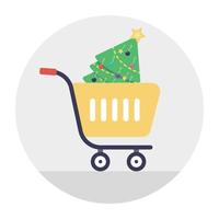 conceptos de compras navideñas vector