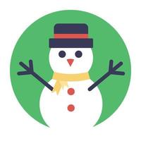 Trendy Snowman Concepts vector