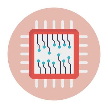 conceptos de microprocesador de moda vector