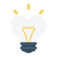 Heart Bulb Concepts vector