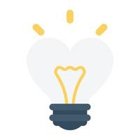 Heart Bulb Concepts vector