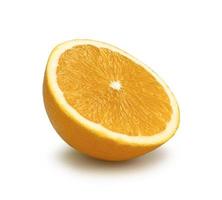 Half orange isolated on white background with clipping path. photo