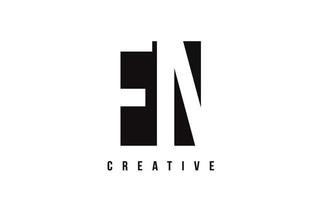 FN F N White Letter Logo Design with Black Square. vector