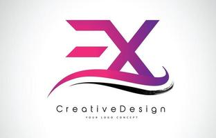 EX E X Letter Logo Design. Creative Icon Modern Letters Vector Logo.