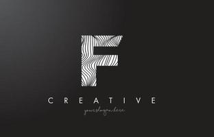IF I F Letter Logo with Zebra Lines Texture Design Vector. vector