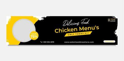 Food web banner social media post. Food flyer template. today menu, delicious food flyer. vector