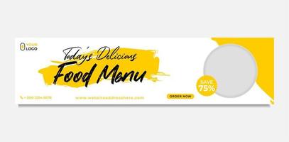 Food web banner social media post. Food flyer template. today menu, delicious food flyer. vector