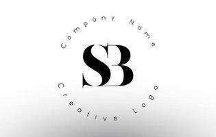 Logotipo de letras sb sb con un diseño minimalista. icono de sv sv simple con patrón de nombre circular. vector