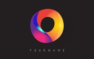 Letter O logo with gradient color design. Business card templates. Letter O vector Illustration.