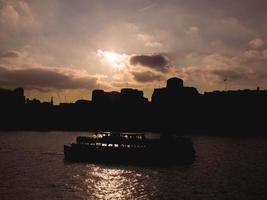 Waterloo sunset in London photo