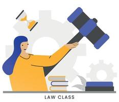 Vector illustration punishment and judgment education concept