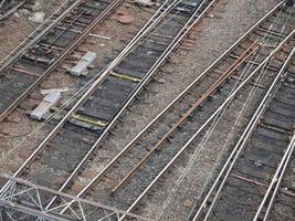 railway tracks for train photo