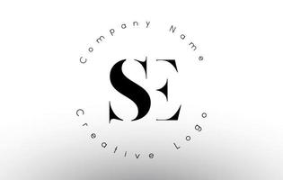Letters SE S E Logo with a minimalist design. Simple SE S E Icon with Circular Name Pattern. vector