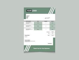 Simple Invoice Template Design vector