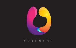 Letter U logo with gradient color design. Business card templates. Letter U vector Illustration.
