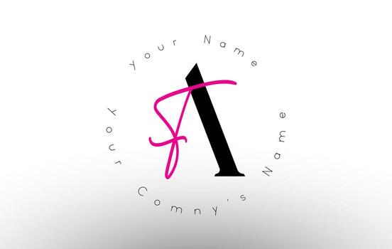 Letra af firma logotipo de vector de monograma minimalista. icono de af simple con patrón de nombre circular.