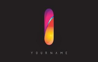 Letter I logo with gradient color design. Business card templates. Letter I vector Illustration.