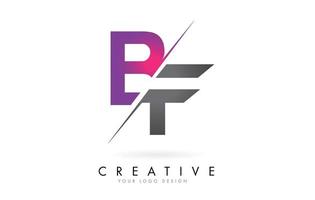 be be letter logo con diseño de bloques de color y corte creativo. vector