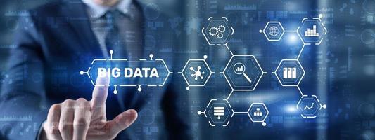 Big data and business intelligence analytics concept photo