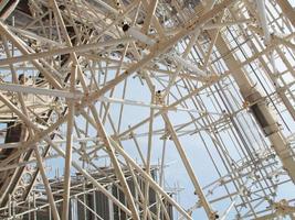 Scaffold in building site photo