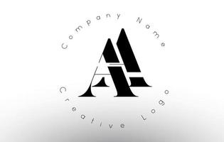 Letters AA  A Logo with a minimalist design. Simple AA Icon with Circular Name Pattern. vector