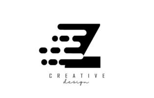 Geometric and dynamic letter Z logo design with movement effect. vector