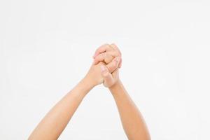 success hand isolated on white background. Copy space. photo