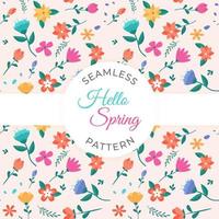 Seamless Floral Spring Pattern vector