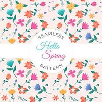 Seamless Floral Spring Pattern vector