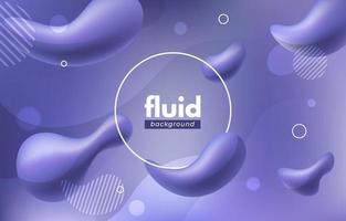 Fluid Purple 3D Objects Background vector