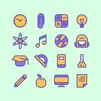 Back to School Icons Collection vector