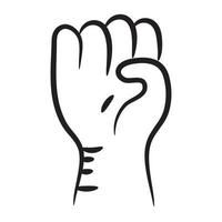 Empowerment icon design hand gesture in editable vector